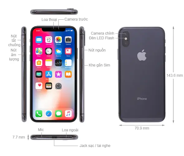 Thiết kế Apple iPhone X 2017