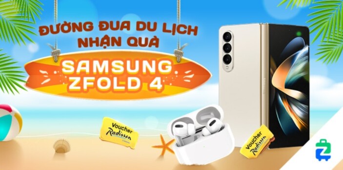 Đặt vé tàu hỏa ZaloPay trúng Samsung Z Fold 4