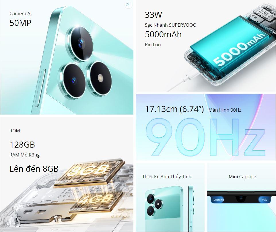 Cấu hình điện thoại Realme C51 2023