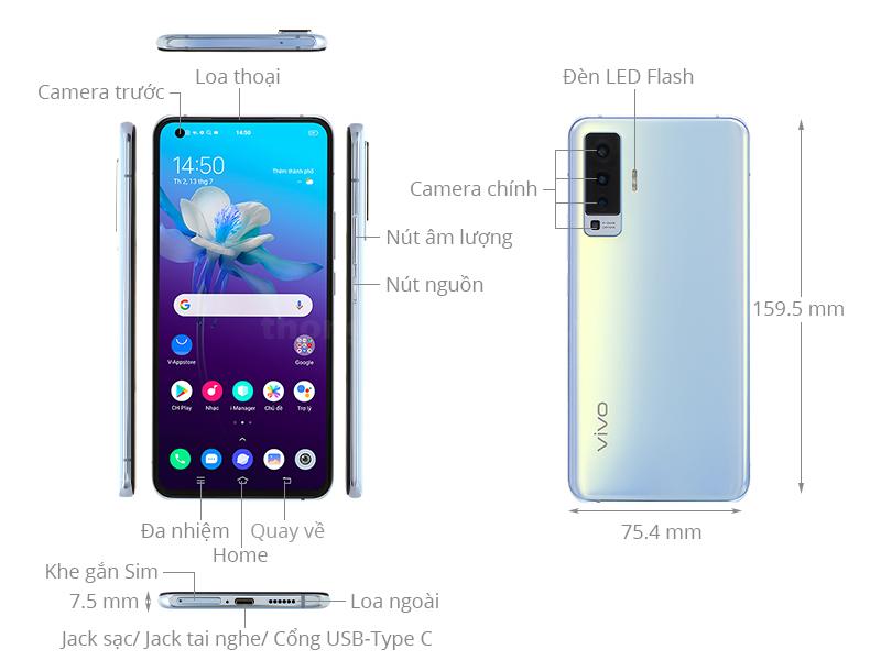 Thiết kế Điện thoại Vivo X50 2020