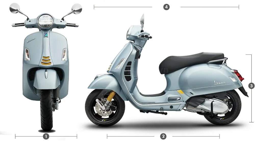 kích thước Vespa GTS Super Tech 300 2019